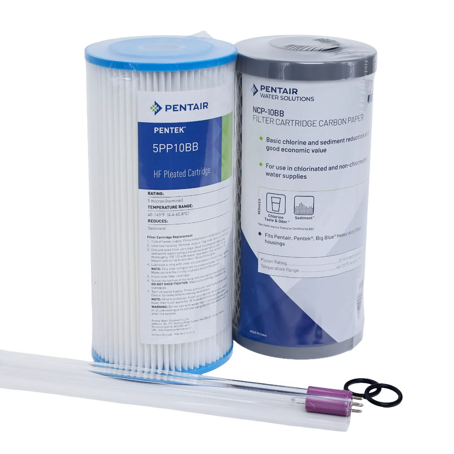 Generic Puretec g6 service kit with Pentek NCP10BB Pentair 2045PW5 quartz thimble 21017 rqs6 o rings 11066 lamp