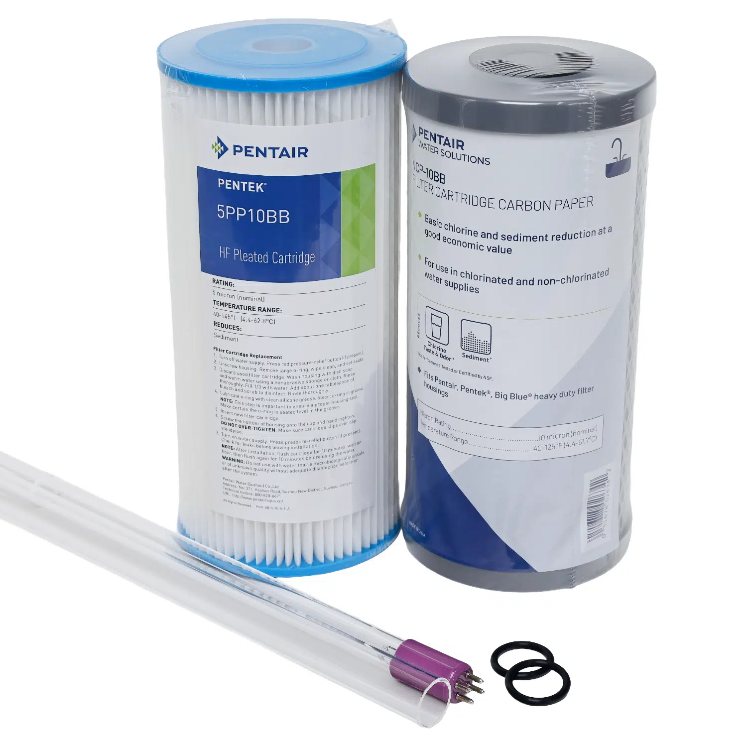 Generic Puretec g6 service kit with Pentek NCP10BB Pentair 2045PW5 quartz thimble 21017 rqs6 o rings 11066 lamp